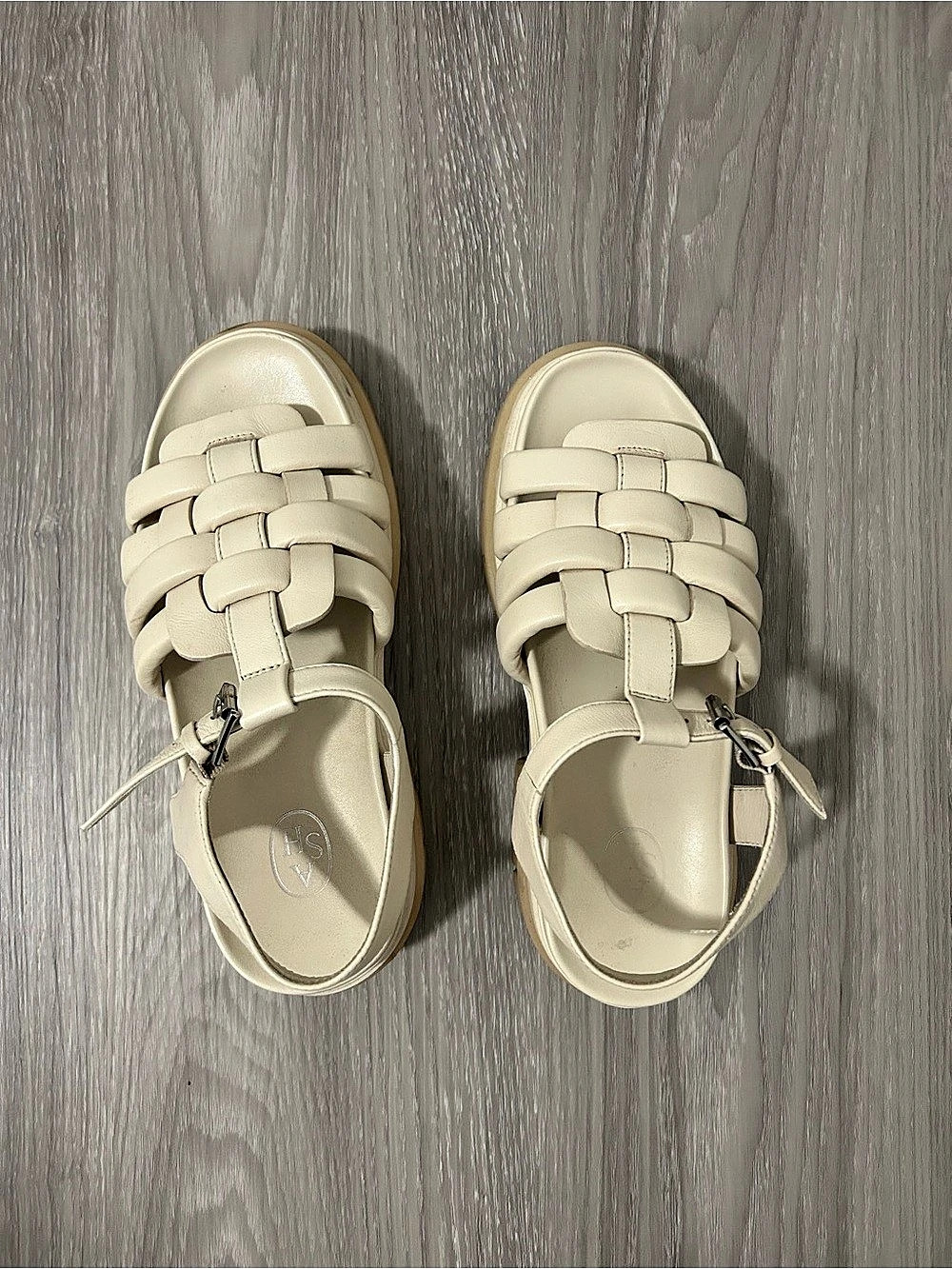 ASH Cosmos Platform Wedge Sandal Cream US 7